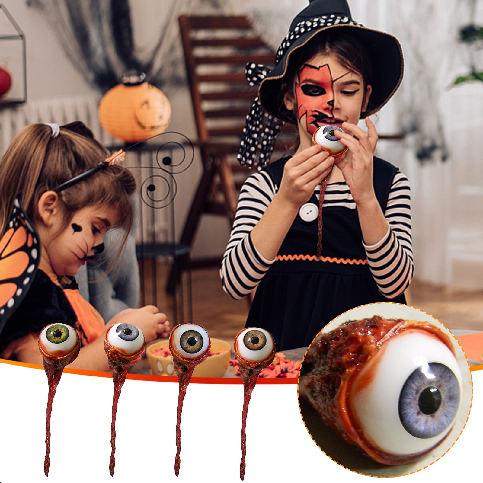 Magiclulu 8pcs Realistic Hollow Eyeball Props