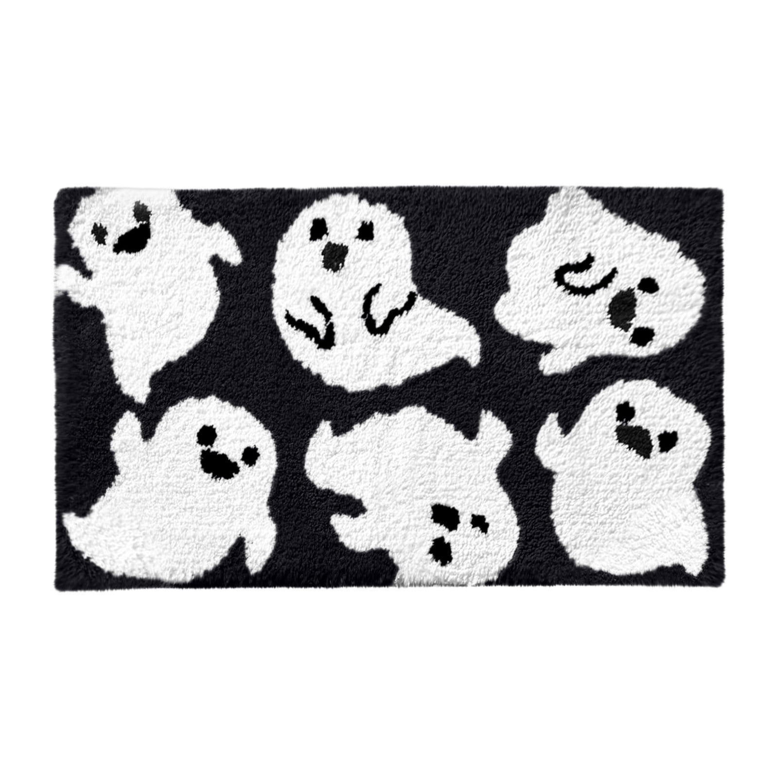 hengsof Halloween Ghost Bathroom Rug Cute Spooky Bathroom Decor Non ...