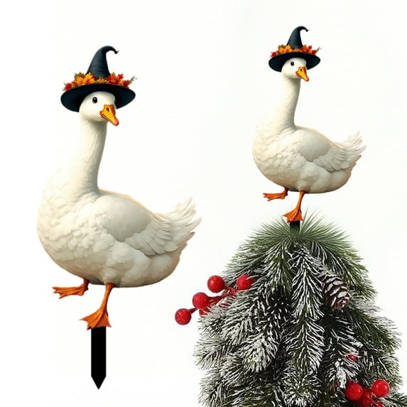hengsof Halloween Outdoor Porch Goose Pumpkins Decoration Pumpkin Yard Stake Halloween Blow Ups for Outside Lawn Garden Party Outdoor Decor