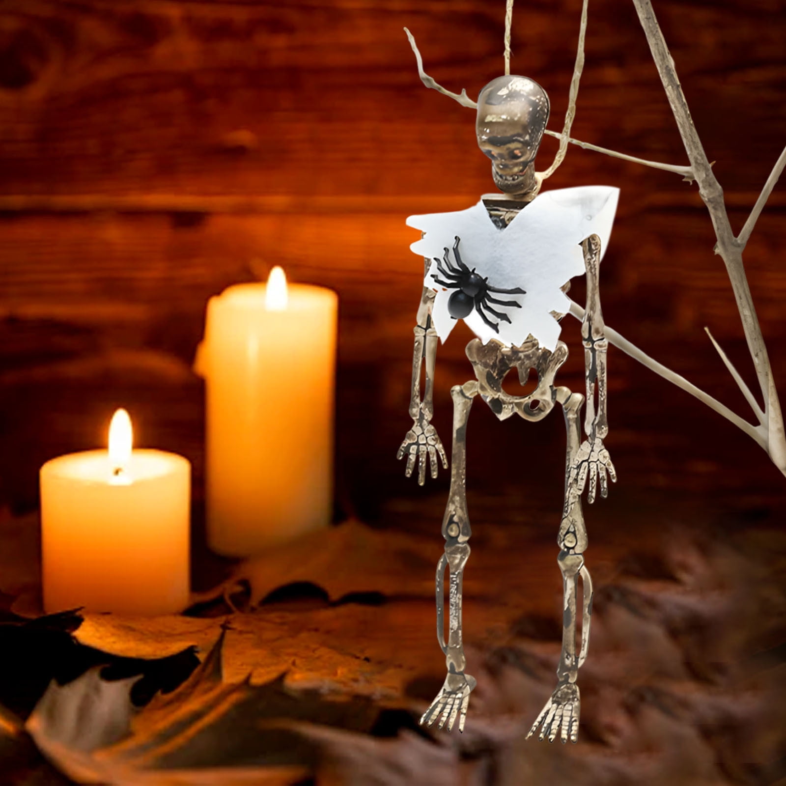 hengsof Halloween Skeleton Decorations, Posable Plastic Skeleton, Large ...