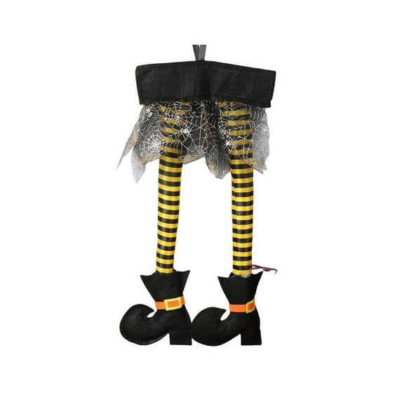 hengsof Halloween Witchs Legs, Wicked Witch Legs Props Plush Witch Legs with Shoes for Halloween Wreath Crafts Car Trunk Decoration