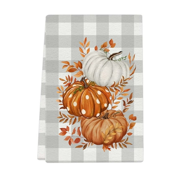 hengsof Hand Towels Halloween Cotton Scary Pumpkin Spider Webs Bat Bathroom Decorative Towels Kitchen Towels Set for Drying, Cleaning, Cooking, Holiday