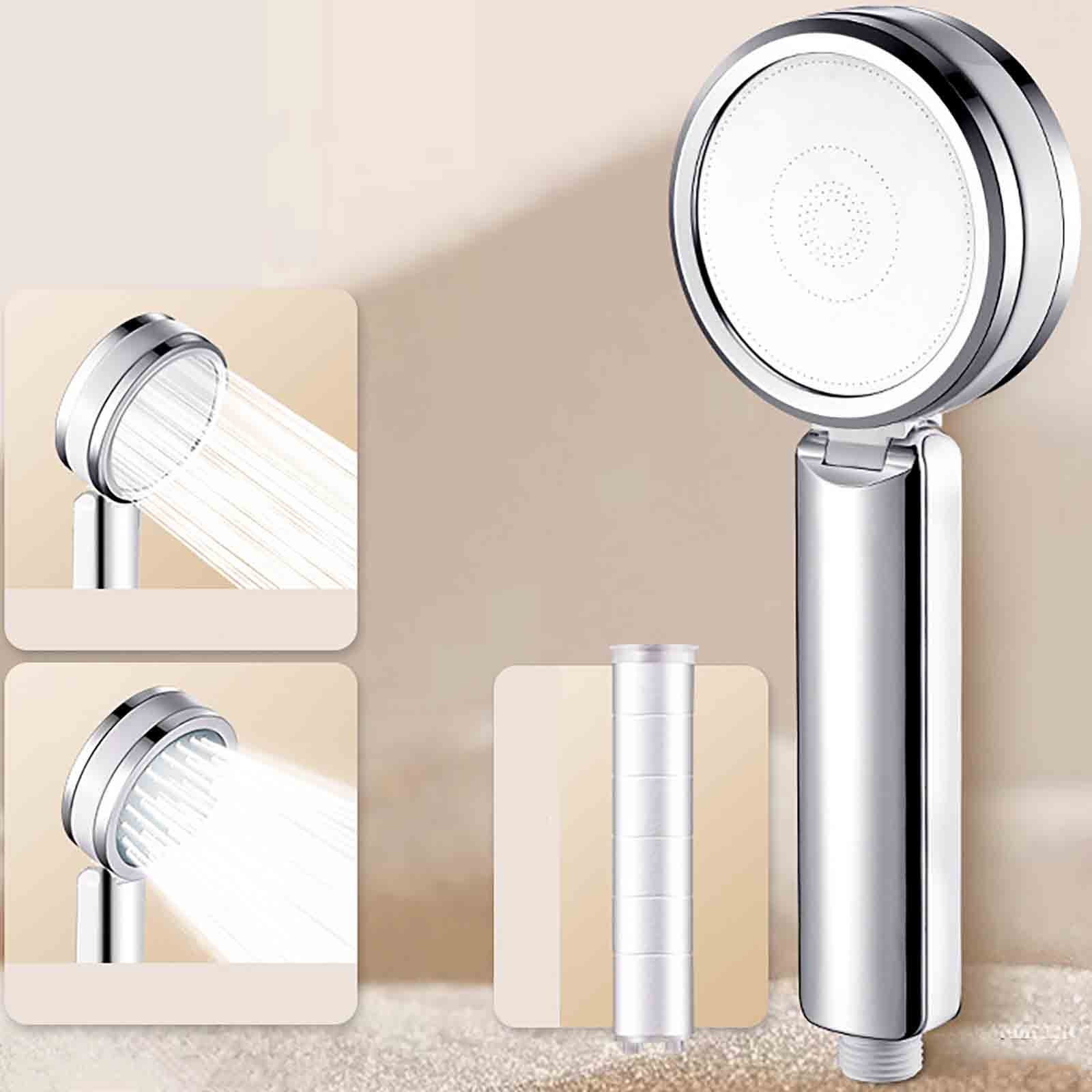 hengsof Handheld Filtered Shower Head High Pressure Double Sided Spray