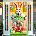 thumbnail image 1 of hengsof Happy Easter Door Cover Bunny Banner Large Fabric Colorful Spring Welcome Decoration for Easter Party Photo Booth Background Favor Supplies, 1 of 6