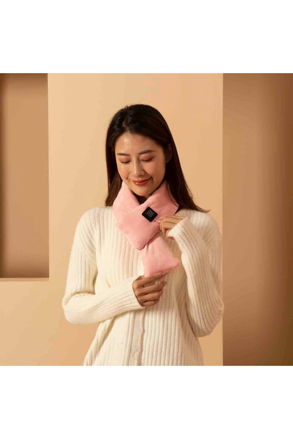 Heated Neck Wrap, USB Charging Heating Pad Soft Neck Warmer for Pain Relief, Muscle Relaxation, Portable Heated Neck Scarf