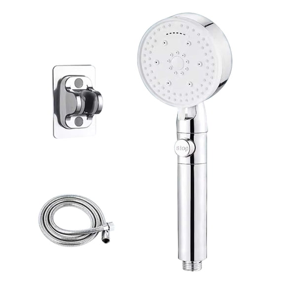 hengsof High Pressure 8-mode Handheld Shower Head, Built-in Power Wash to Clean Tub, Clean Corner,Tile & Pets