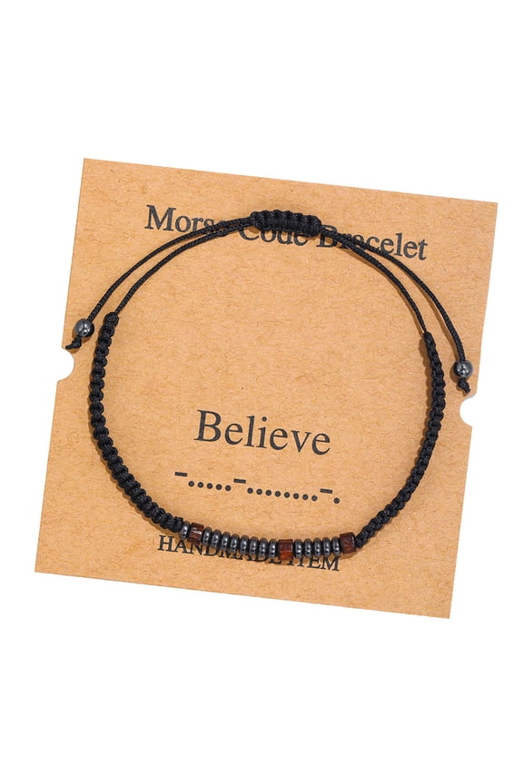 Inspirational Wood Bead Bracelet, Funny Message Design Jewelry for Birthday Gifts, Personalized Wrist Accessory, Valentine's Day Thoughtful Present