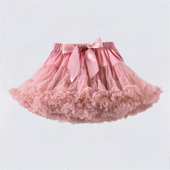 hengsof Kids Adjustable Waist Tulle Tutu Skirt, Puffy Layered Dance Performance Skirt for Stage, Recital Costume for Girls Size 0-10 Years