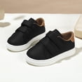 thumbnail image 1 of hengsof Kids Color Block Synthetic Leather Sneakers Breathable Casual Double Hook and Loop Fastener Flat Shoes New Girls Athletic Shoes, 1 of 5