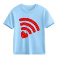 thumbnail image 1 of hengsof Kids Crewneck Short Sleeve Graphic Tees Cute Print Shirts Cotton Summer Outfits, 1 of 8