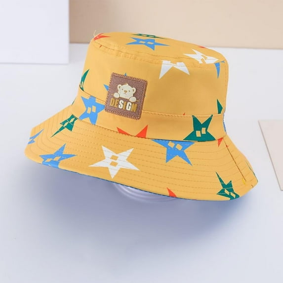 hengsof Kids Hats Breathable and Cute Boys Girls Summer Bucket Travel Beach Sun Hat Cap Wide Brim for Toddler Children