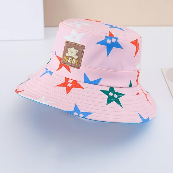 hengsof Kids Hats Breathable and Cute Boys Girls Summer Bucket Travel Beach Sun Hat Cap Wide Brim for Toddler Children