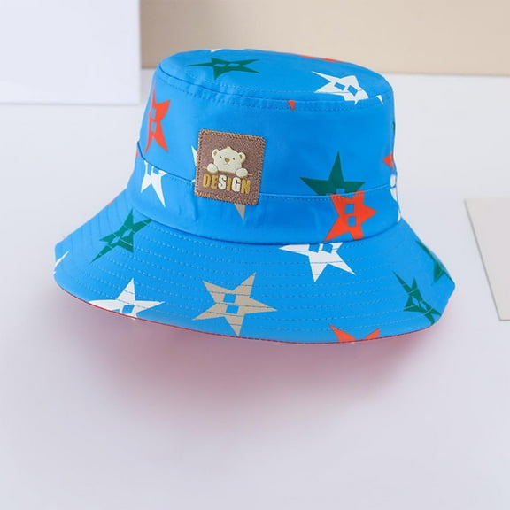 hengsof Kids Hats Breathable and Cute Boys Girls Summer Bucket Travel Beach Sun Hat Cap Wide Brim for Toddler Children
