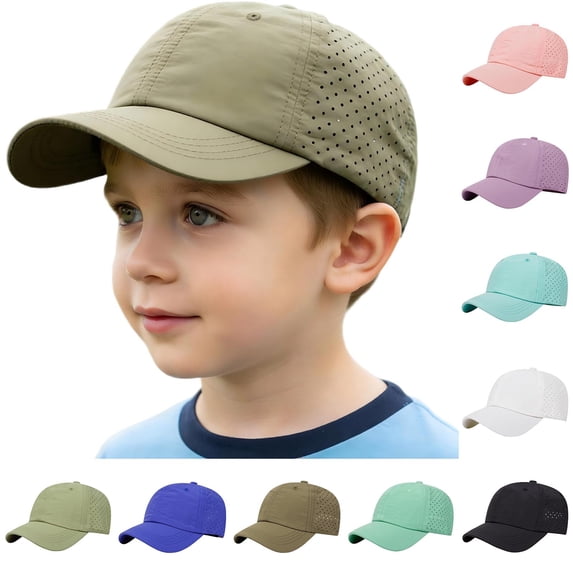 hengsof Kids Lightweight Quick Drying Sun Hat Airy Mesh UV Protection Caps Boys Girls Baseball Caps Run Beach Water