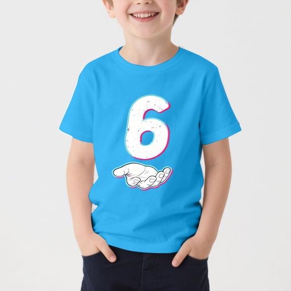 hengsof Kids Number Graphic T-Shirt Toddler Short Sleeve Crew Neck Tee Tops 3-15Y