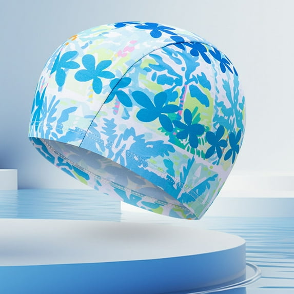 hengsof Kids Printed Swim Caps Durable Children's Swimming Cap Toddler Swim Cap Kids Swimming Hats for Toddlers Boys Girls Long and Short Hair