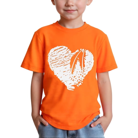 hengsof Kids' Short Sleeve T-Shirts with Printed Patterns