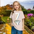 thumbnail image 1 of hengsof Kids Short Sleeve Tees Toddler Crewneck T-Shirts Boys Girls Printed Tops, 1 of 8