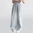thumbnail image 1 of hengsof Kids Sparkle Star Stretch Jeans, Glitter Detail Elastic Waist Denim with Pockets, Fun Party Jeans for Girls, Sizes 5 to 15 Years, 1 of 8