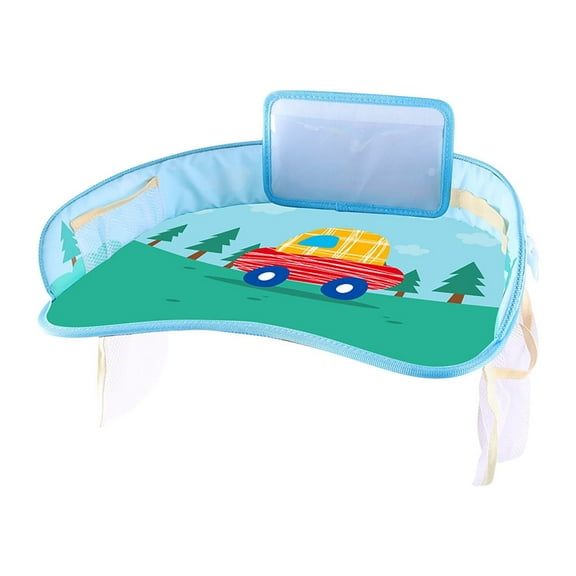 hengsof Kids Travel Tray for Car - Car Seat Tray for Kids Travel, Road Trip Must Haves, Car Trays for Kids Roadtrip Essentials, Carseat Table Tray for Kids Road Trip Activities Pink