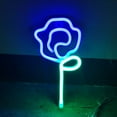 thumbnail image 1 of hengsof LED Neon Light, Pink Rose Flower Neon Sign USB Powered Wall Art Light, Neon Night Lights Home Decoration for Table Room Bedroom Party Wedding, 1 of 2
