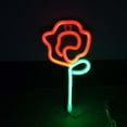 thumbnail image 1 of hengsof LED Neon Light, Pink Rose Flower Neon Sign USB Powered Wall Art Light, Neon Night Lights Home Decoration for Table Room Bedroom Party Wedding, 1 of 2