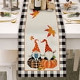 thumbnail image 1 of hengsof Linen Gnomes Pumpkin Maple Leaves Fall Table Runner Farmhouse Fall Autumn Thanksgiving Harvest Festival Decorations and Supplies for Home Kitchen Table 183x33CM, 1 of 4