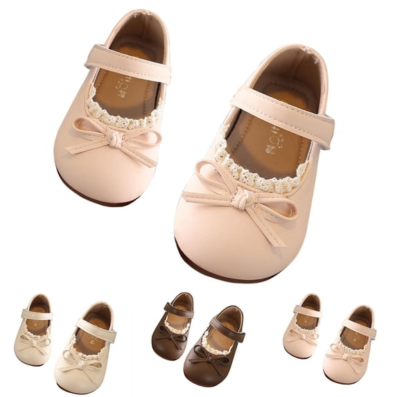 hengsof Little Girls Dress Shoes Toddler Baby Ballet Flats Flower Girls Wedding Party Bow Princess Kid Shoes