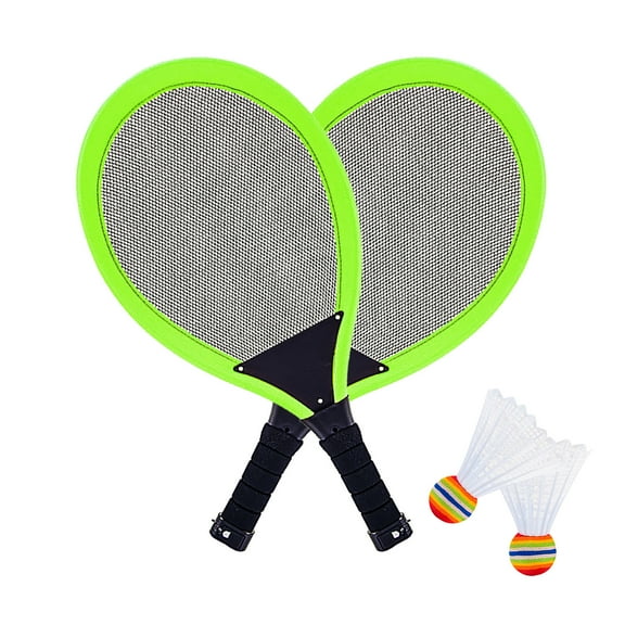hengsof Luminous Kids Badminton Rackets , Oversize & Lightweight Shuttlecocks Racquet for Children Youth, 2 Player Sport Game for Indoor Outdoor Backyard