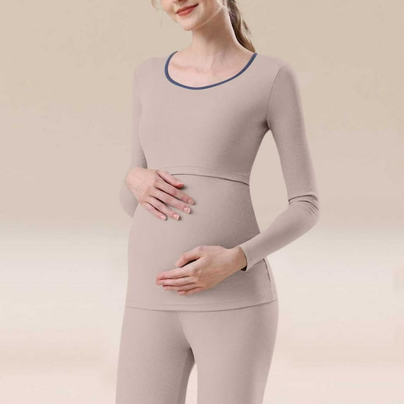 hengsof Maternity Shirt Long Sleeve Basic Top Ruch Sides Bodycon Tshirt for Pregnant Women