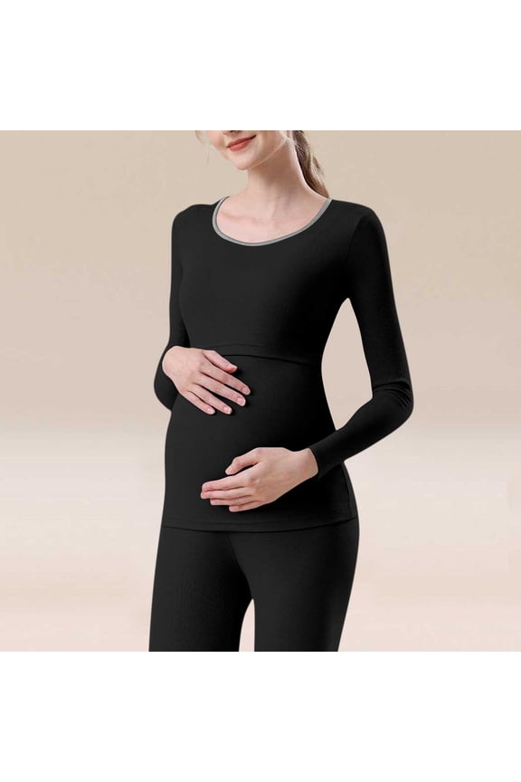 Maternity Shirt Long Sleeve Basic Top Ruch Sides Bodycon Tshirt for Pregnant Women
