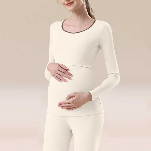 hengsof Maternity Shirt Long Sleeve Basic Top Ruch Sides Bodycon Tshirt for Pregnant Women