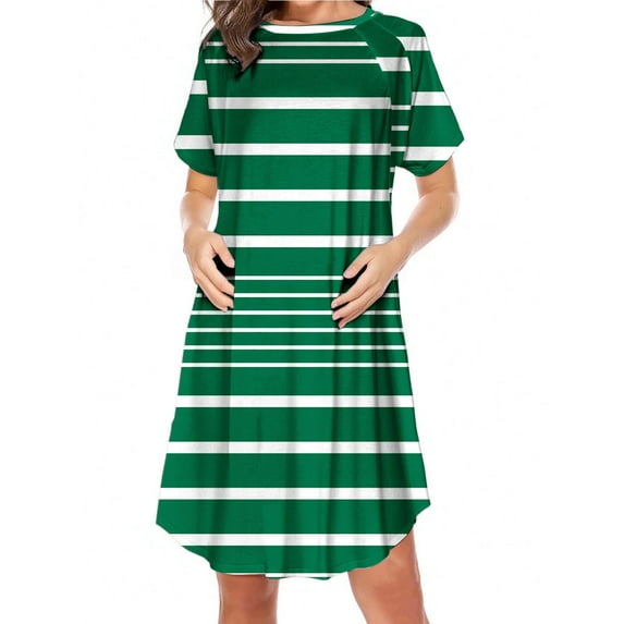 hengsof Maternity Short Sleeve Printed Casual Dress Maternity Nursing Clothing