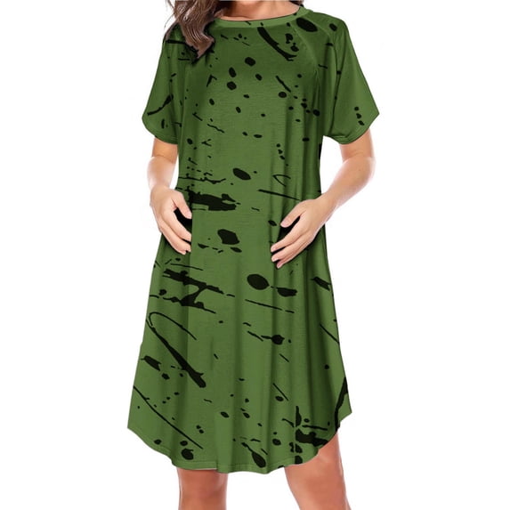 hengsof Maternity Short Sleeve Printed Casual Dress Maternity Nursing Clothing
