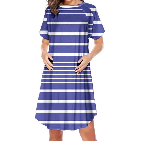 hengsof Maternity Short Sleeve Printed Casual Dress Maternity Nursing Clothing