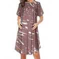 thumbnail image 1 of hengsof Maternity Short Sleeve Printed Casual Dress Maternity Nursing Clothing, 1 of 2
