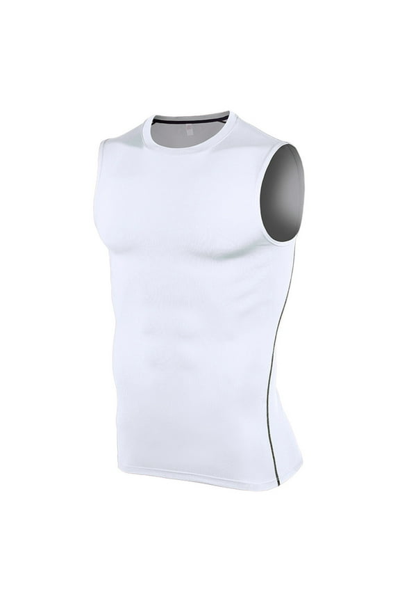Mens Compression Shirt Slimming Body Shaper Vest Workout Tank Tops Abs Abdomen Undershirts