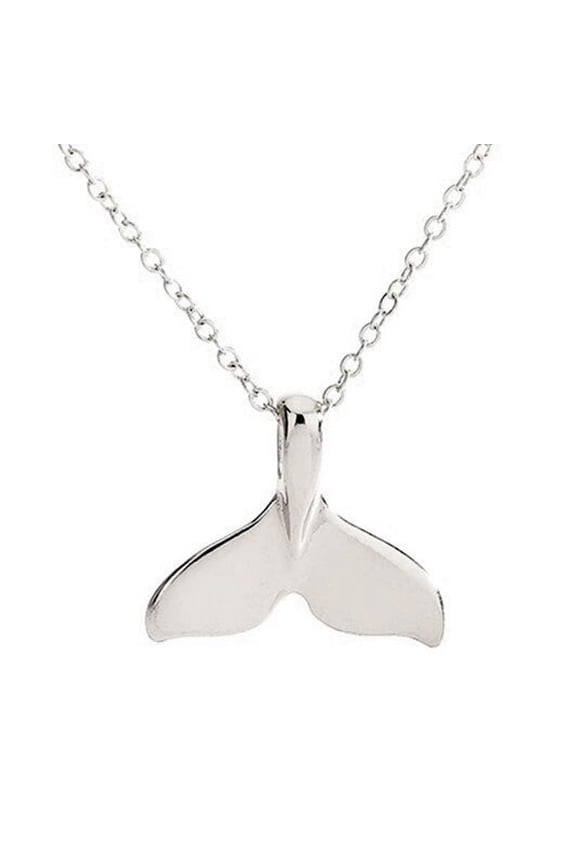 Mermaid Tail Pendant Necklace, Women's Nautical Tail Fish Design Jewelry, Ocean Theme Valentine's Gift, Delicate Sea Inspired Chain Accessory