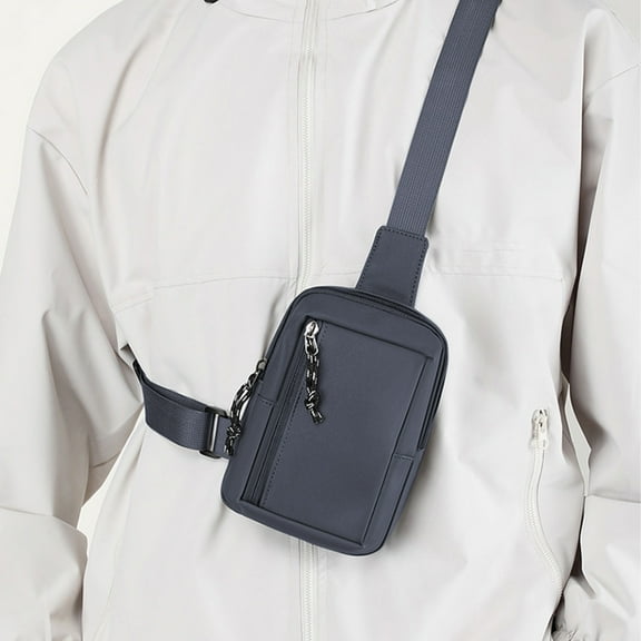hengsof Mini Sling Bag Men Women Small Water Proof Crossbody Bag Casual Phone Chest Bag For Travelling Hiking