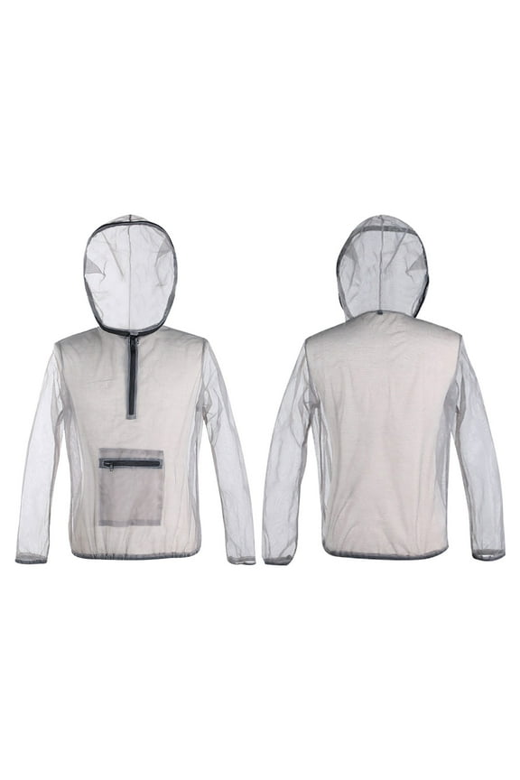 Mosquito Jacket for Adults, Mesh Bug Jacket with Hood, Outdoor Net Mosquito Proof Clothing Keep From Bee And Mosquito Bites