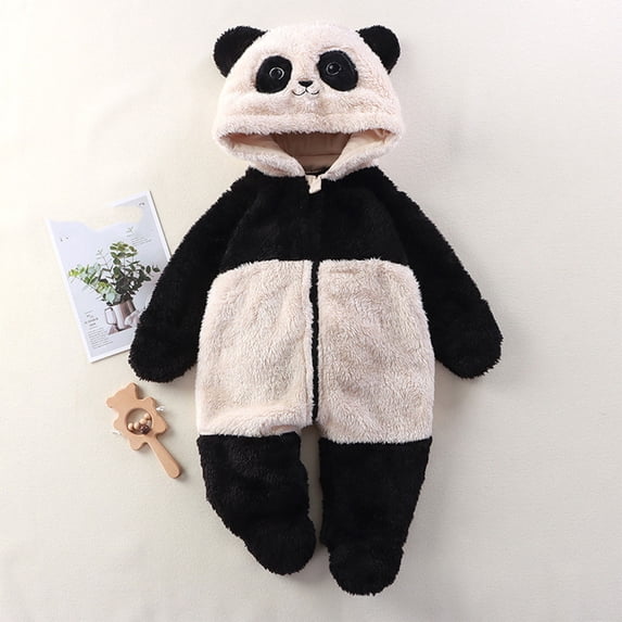 hengsof Newborn Baby Animal Fleece Outfit Footie Jumpsuit Fall Winter Romper Snowsuit outfit Long Sleeve Suit Warm Hooded Outfits
