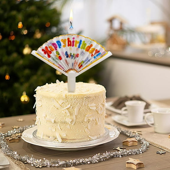 hengsof Novelty Fan Birthday Candle, Surprise Birthday Candles Funny Cake Topper Candle Trick Candles Creative Happy Birthday Candles for Party Supplies