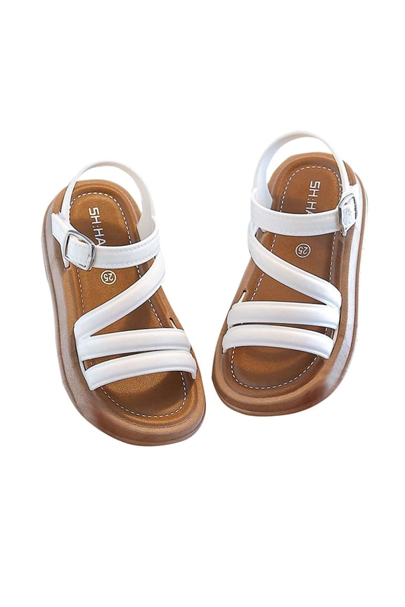 Open Toe Sandals for Girls, Comfortable Breathable Princess Shoes for Summer, Versatile Cute Sandals, Suitable for Ages 1-9