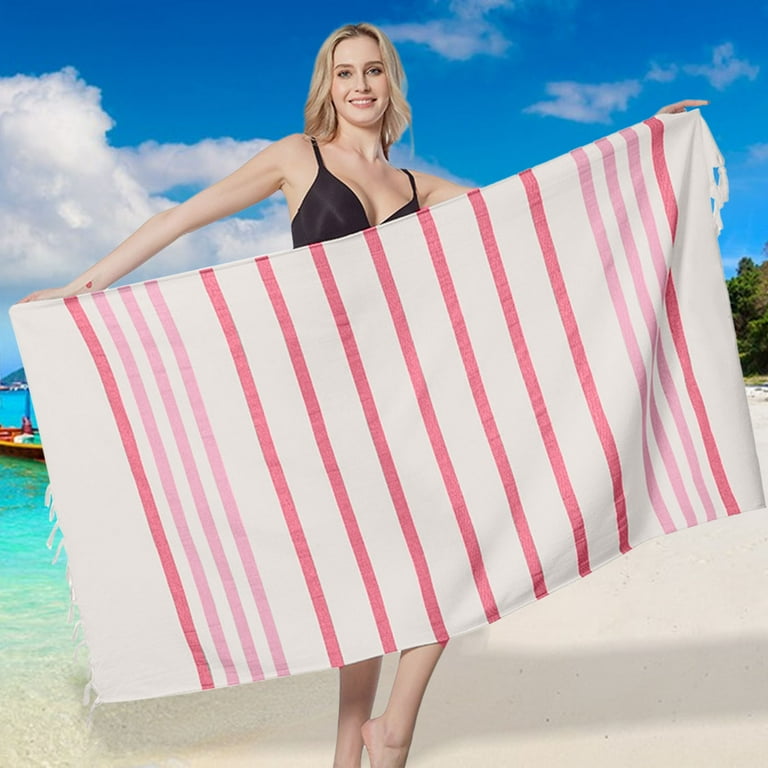hengsof Oversized Turkish Beach Towel Extra Large Cotton Turkish