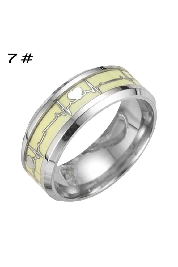 Personalized Color Flash Luminous Ring, European Style Glow in Dark Design, Fashion Valentine's Day Accessory Gift