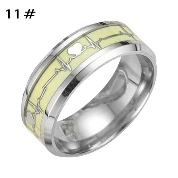 hengsof Personalized Color Flash Luminous Ring, European Style Glow in Dark Design, Fashion Valentine's Day Accessory Gift