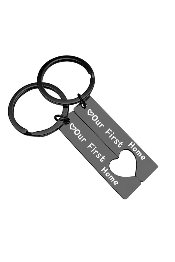 Personalized Heart Puzzle Keyring Set, Engraved Date and Name Couples Keychain, Custom Gift for Partners Valentine's Day Gifts