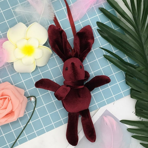 hengsof Plush Bunny Rabbit Stuffed Animals Keychains Charms Ornaments Pendants