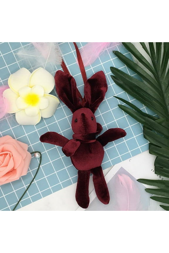 Plush Bunny Rabbit Stuffed Animals Keychains Charms Ornaments Pendants