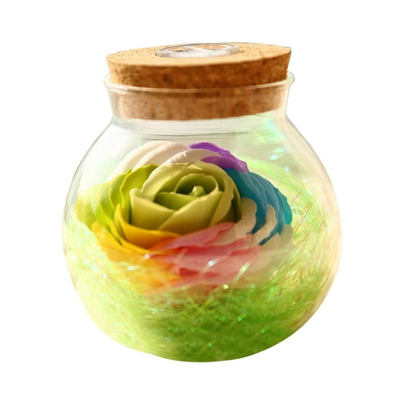 hengsof Preserved Rose Forever Flowers Glass with Led Light Unique Gifts for Her Mom Grandma Wife Girlfriend Birthday Valentines Mother’s Day Thanksgiving Christmas